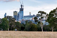 View south from Royal Park towards the northern end of the city of Melbourne