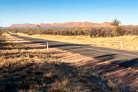 On the road towards Hermansberg, with the Macdonnel Ranges in the distance